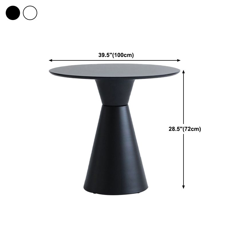 Moderne tulpenbasis eettafel hout en stalen ronde dinette tafel voor eetkamer