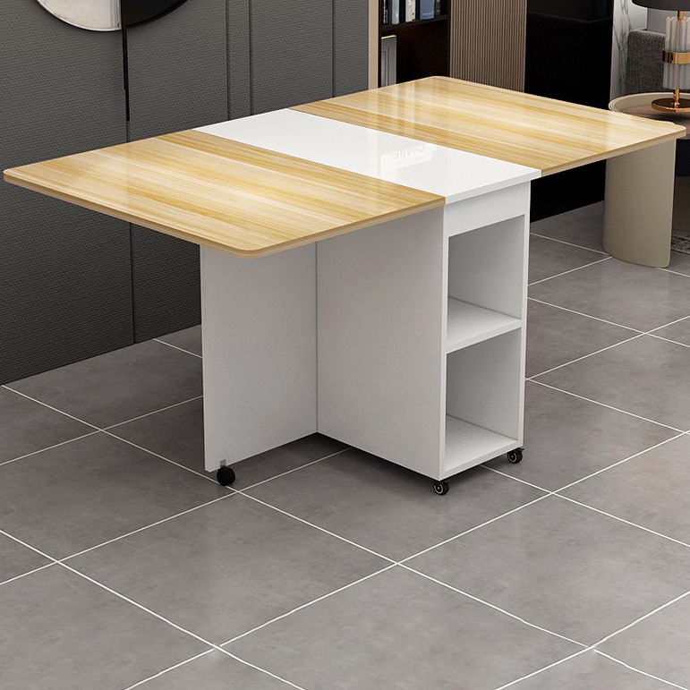 Table à manger de style milieu du siècle rectangle en bois à la maison Utilisation de table à manger