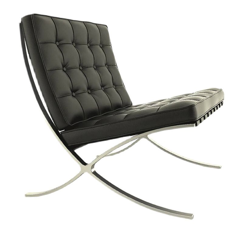 Faux Leather Accent Chair 29.52" L x 30.70" W x 30.70" H Tufted Lounge Chair