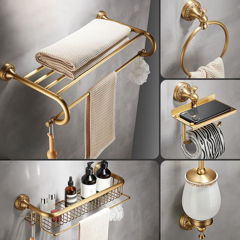Traditional Brushed Brass Bathroom Accessory As Individual Or As a Set