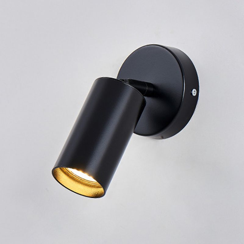 Modern Adjustable Wall Sconce Cylinder Shape Vanity Lamp with Metal Shade for Bathroom