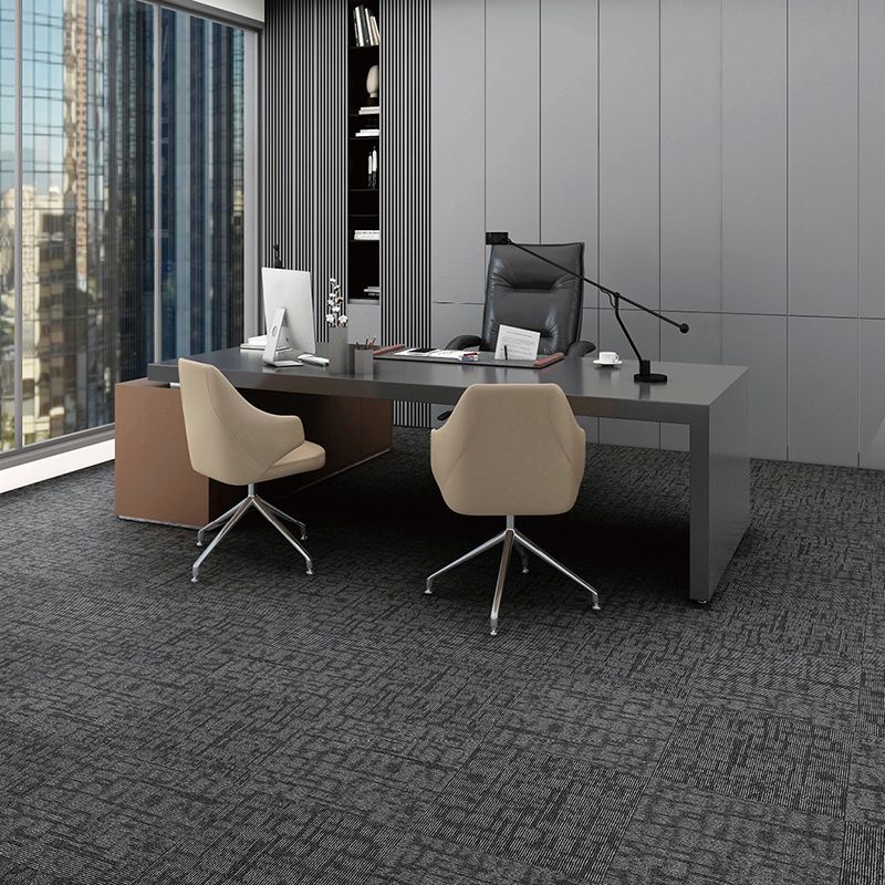 Carpet Tile Fade Resistant Non-Skid Solid Color Loose Lay Carpet Tile Bedroom