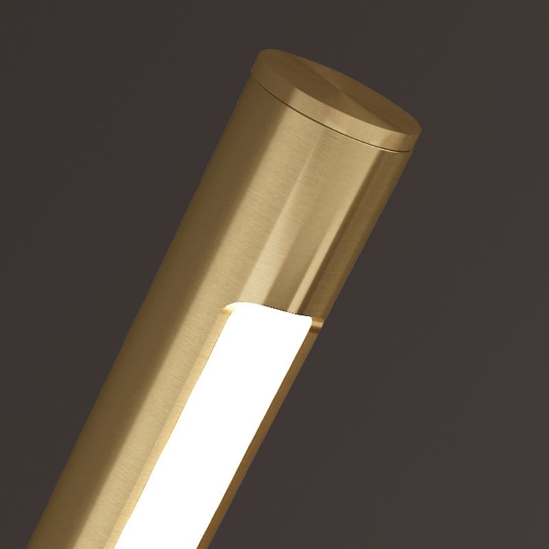 Brass Straight Wall Light Postmodern LED Wall Sconce in Gold for Living Room