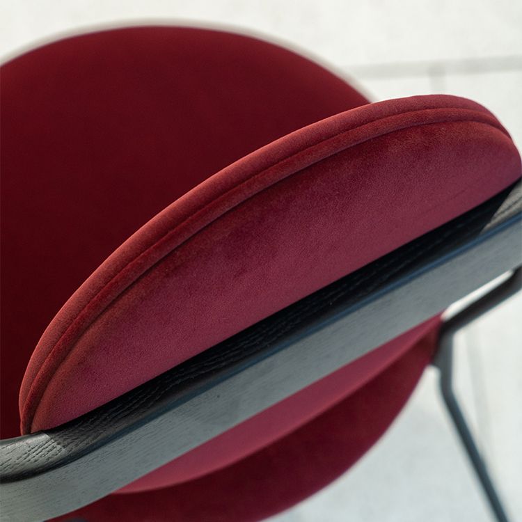Silla de comedor estilo moderno Silla individual sin brazos de cocina con patas de metal