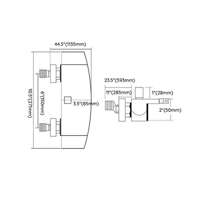 Modern Bathtub Faucet Handheld Shower Head Wall-mounted Waterfall Faucet