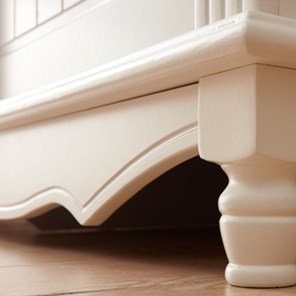 Wooden Wardrobe Cabinet White Wardrobe Closet with Garment Rod