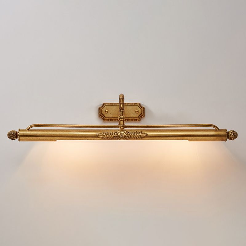 Linear Vanity Wall Lights Vintage Simplicity Brass Wall Sconce with Antlers for Bathroom
