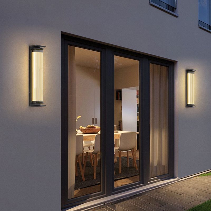 Metal Rectangle Wall Mount Lamp Simple 1 Light Wall Mounted Light Fixture