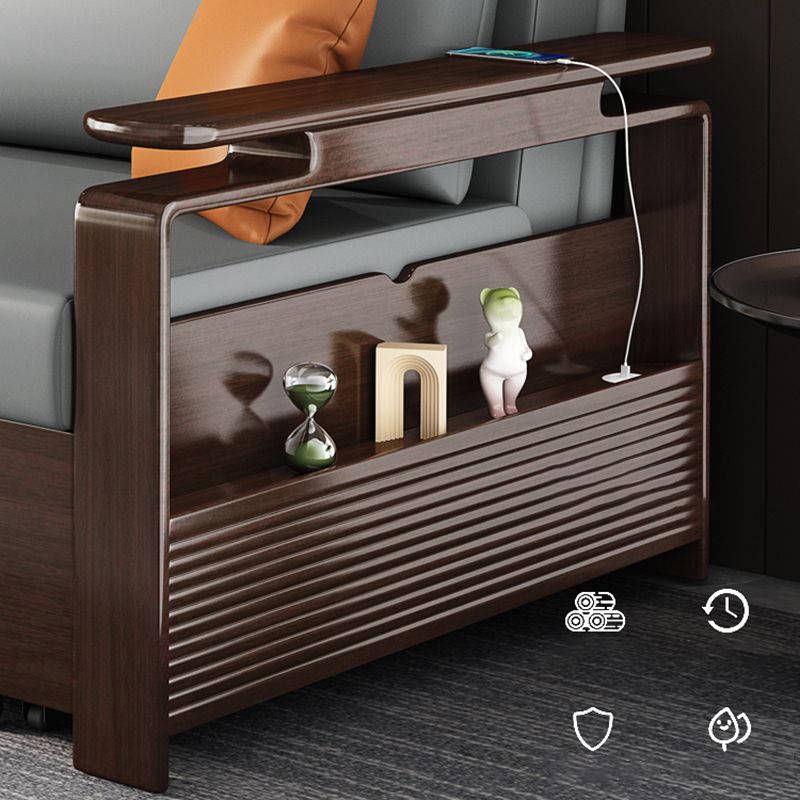 31" Wide Contemporary Sleeper Sofa Futon Gray Storage Sleeper Sofa