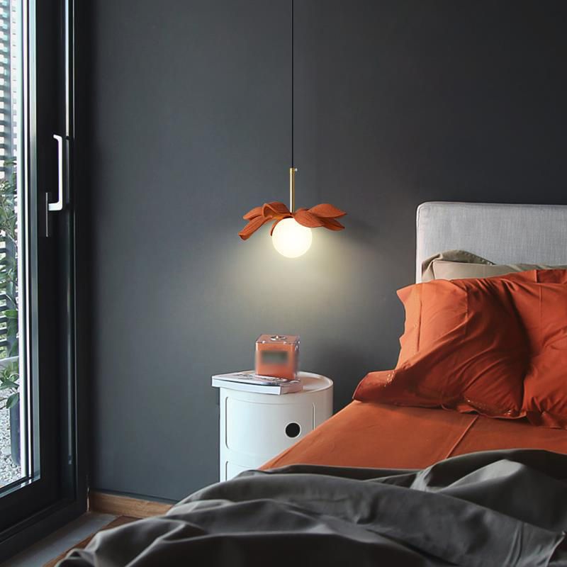 Modern Style Ball Down Lighting Glass 1 Light Hanging Lamp Kit