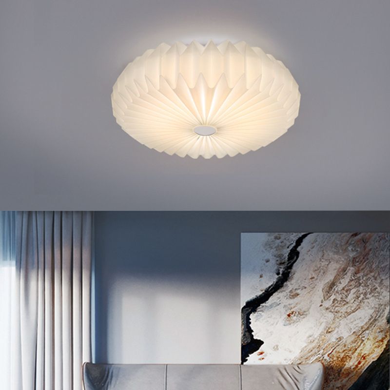 Modernism White Single Flush Mount Lighting Unique Ceiling Light with Acrylic