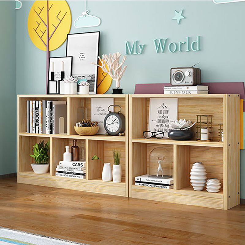 Contemporary Wood Bookcase Standard Bookshelf for Home Office 9.4" Wide