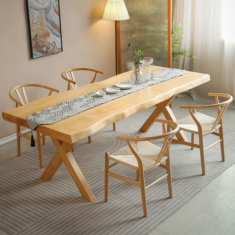 1/5 Pcs Solid Wood Dining Furniture Modern Style Dining Set for Home