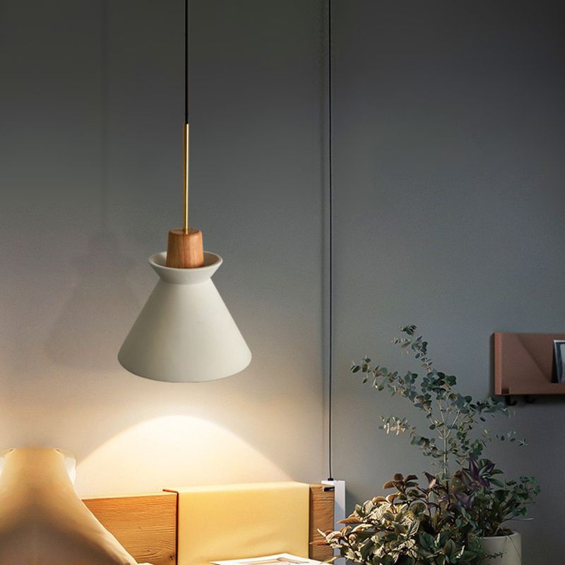 Moderne eenvoud Conisch hangende plafondlichtcement Hanglicht voor de woonkamer
