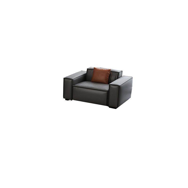 Living Room Square Arm Standard Cushions Transitional Modern