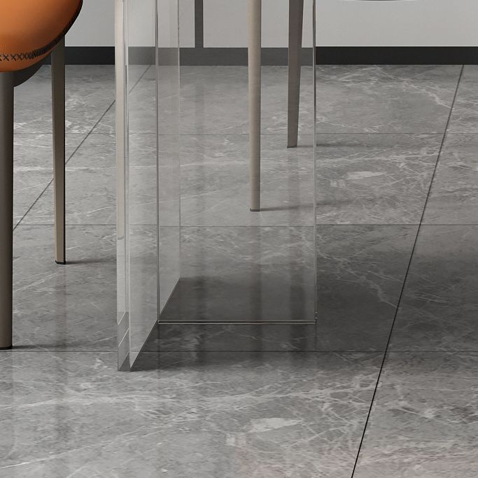 Mesa de comedor de piedra sinterizada acrílica contemporánea para la cocina para la cocina