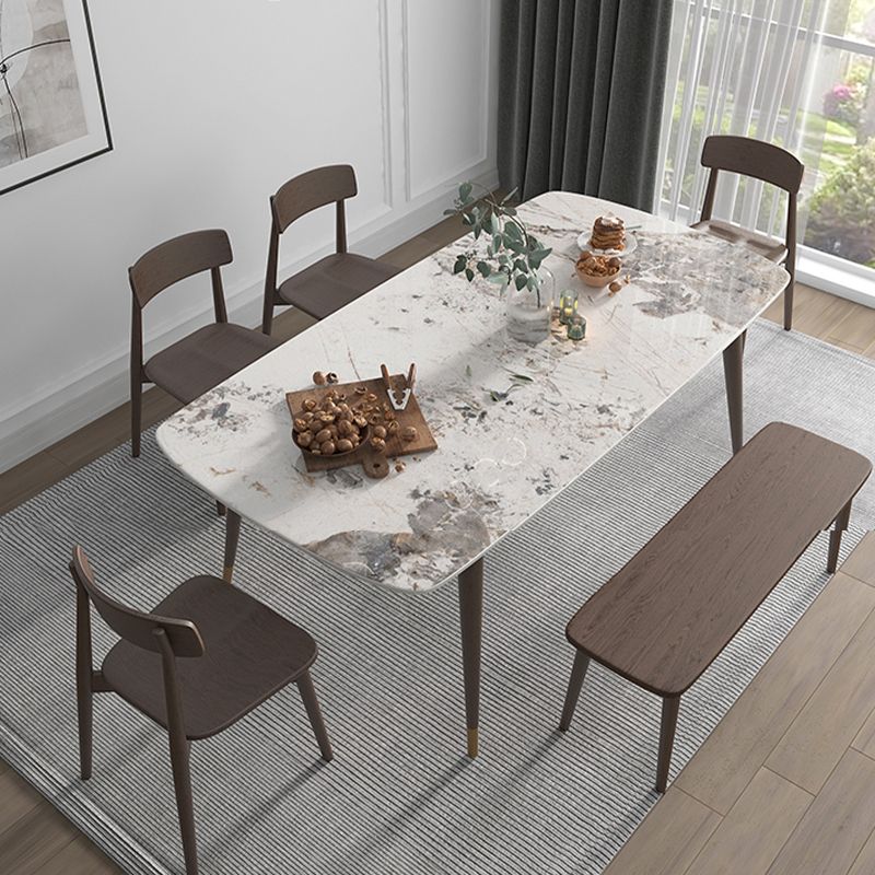 Sintered Stone Home Dining Table Modern Dining Room Table with 4 Legs