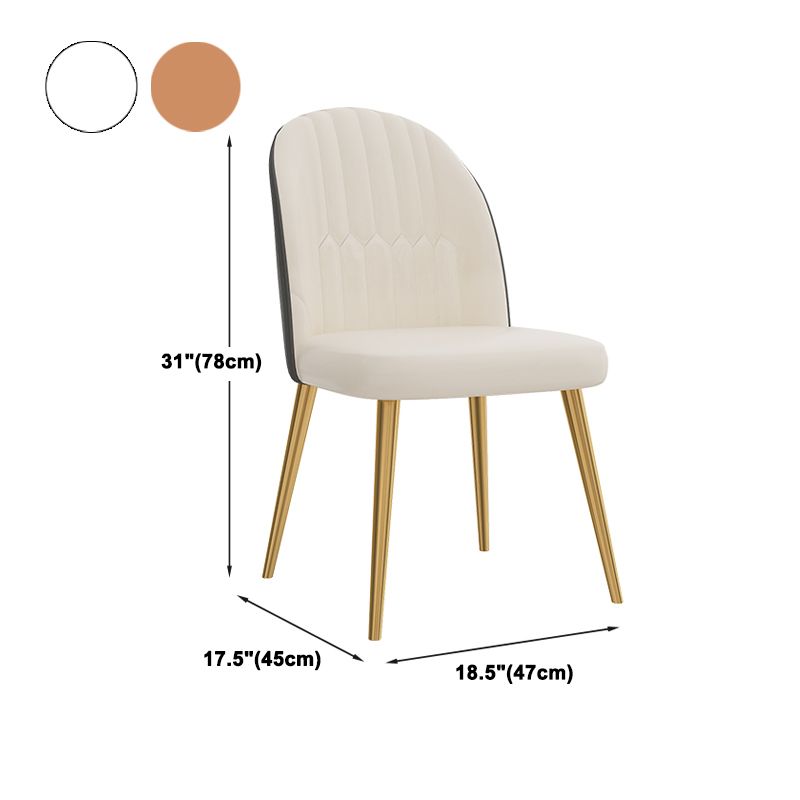 Glam Rectangle Dining Table Set 1/2/5/7 Pieces Dinette Set with White Sintered Stone Top
