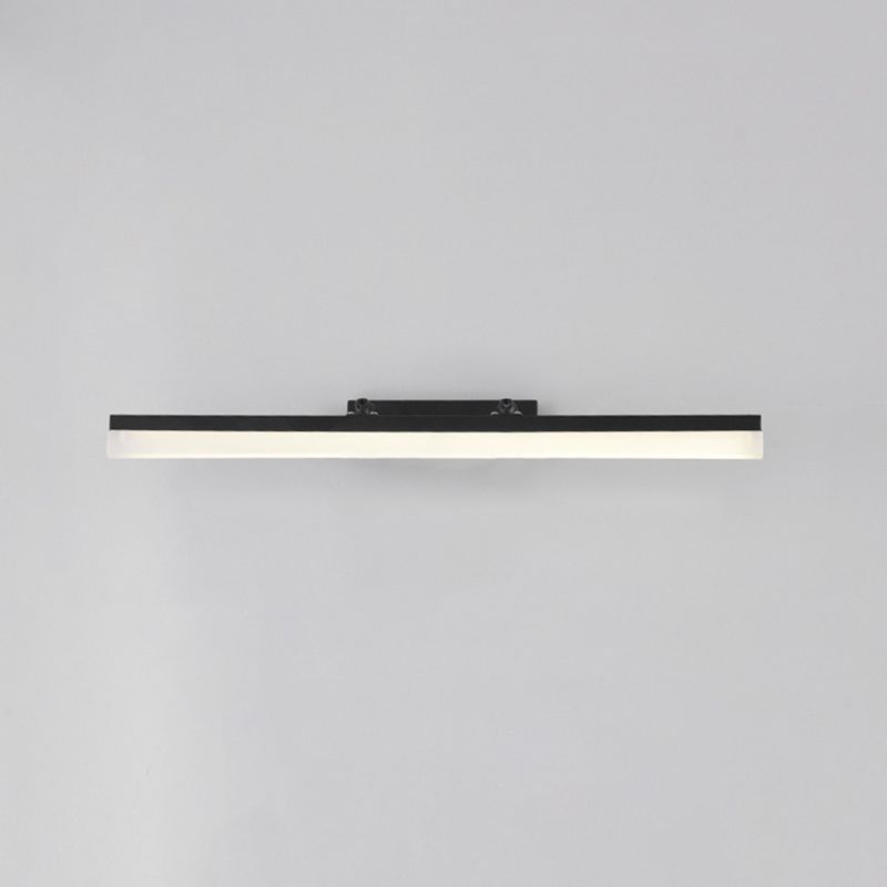 Acrylic Linear Wall Sconce Lighting Minimalist LED Black Wall Mount Lamp for Bathroom