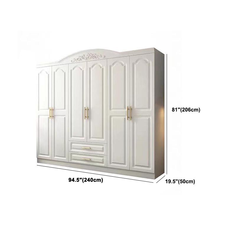 French Country Wardrobe White Wooden Wardrobe Closet for Bedroom