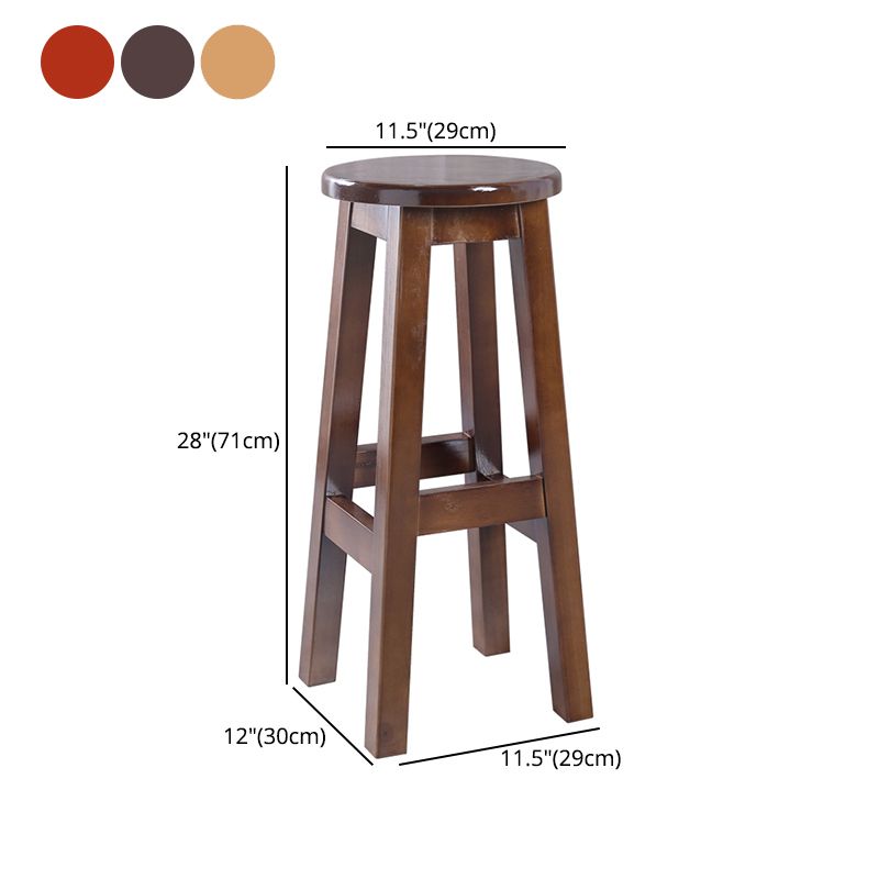 Taburete contemporáneo de barra de goma taburete de bar de interior con asiento de madera y reposapiés