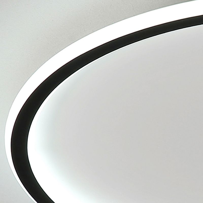 Modern Flush Mounted Ceiling Lights Ring LED Ceiling Mount Lighting with Silicone Shade