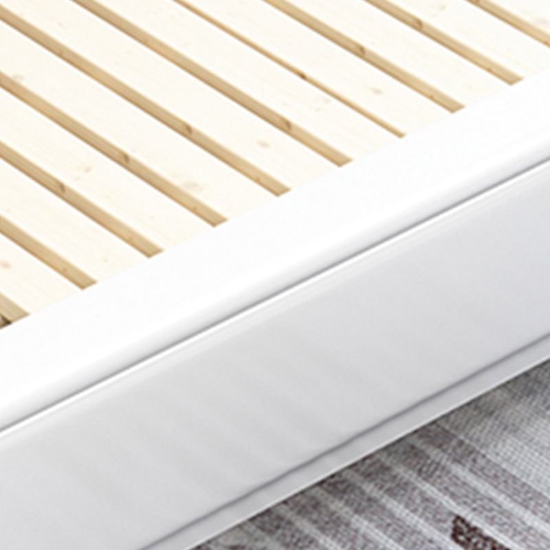 Contemporary Solid Wood Mattress Included Rectangular Panel Standard Bed