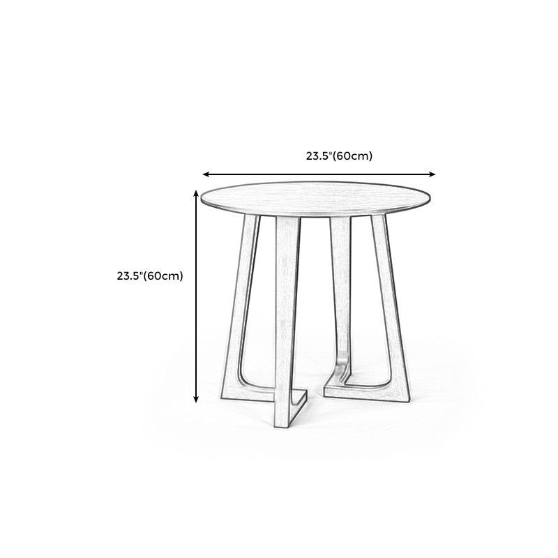 Wood Abstract End Table Traditional Espresso/Natural Sofa Side End Table for Living Room