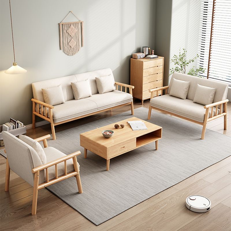 Linen Modern Tight Back Sofa 24"W Square Arm Sofa for Living Room