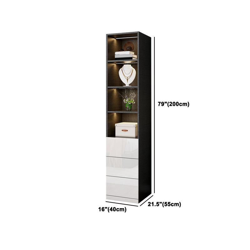 Modern Storage Cabinet Engineered Wood Wardrobe Armoire for Bedroom