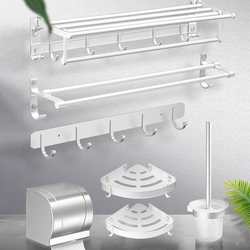 Modern Bathroom Accessories Hardware Set White Metal Bathroom Accessory Kit
