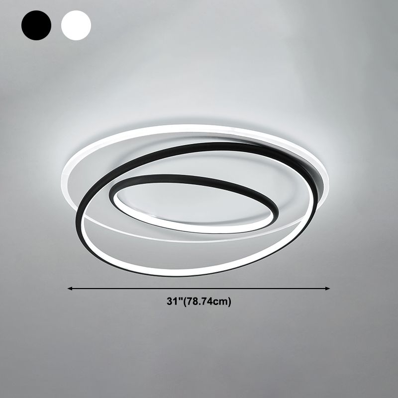 Plafonnier LED à montage encastré moderne, ligne géométrique, abat-jour en Silicone, pour chambre à coucher