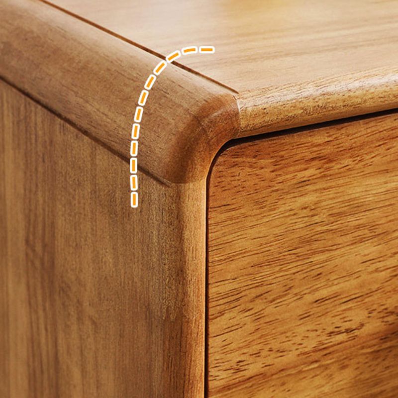 Modern Cabinet Included No Theme Rubberwood Kids Bedside Table