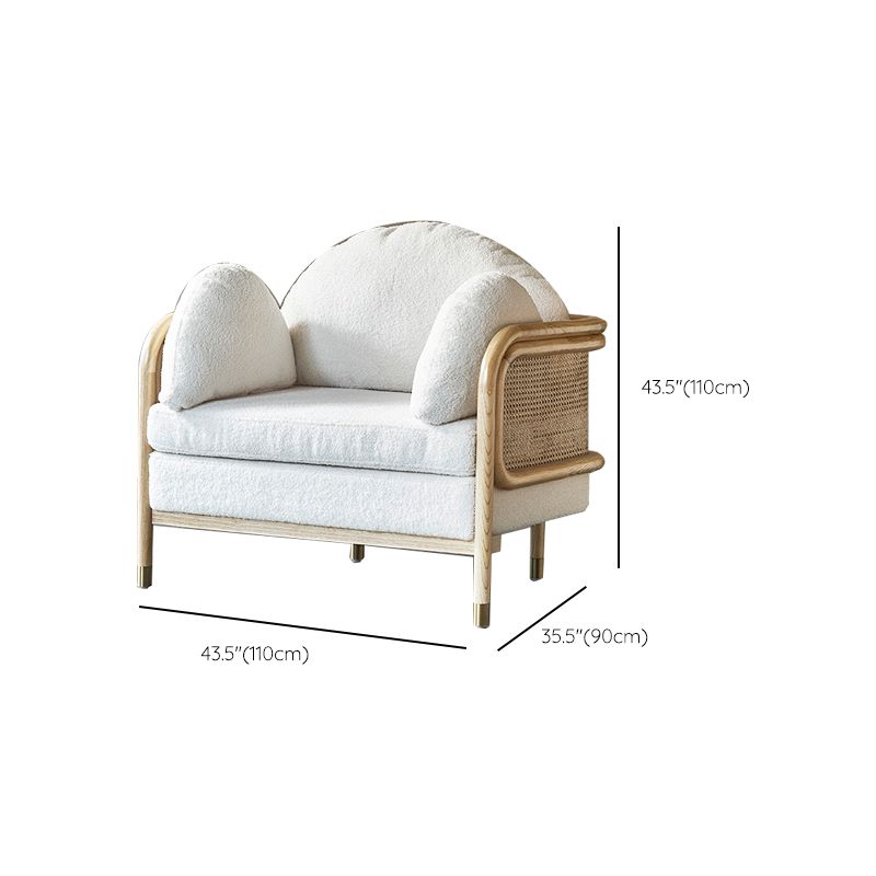 Tropical Corduroy Sofa in Solid Wood Linen Sofa for Living Room