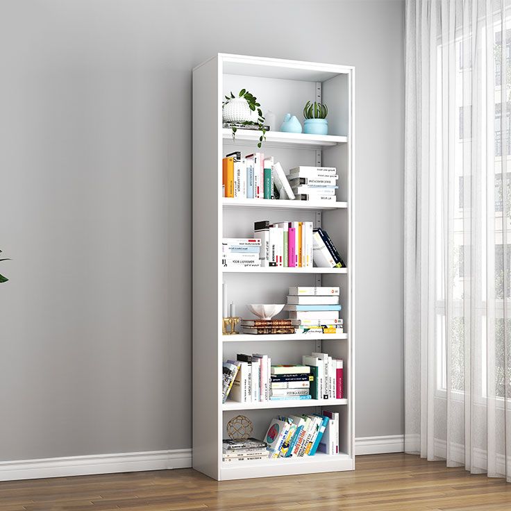 Metal Closed Back Bookshelf Modern Standard Storage Bookcase