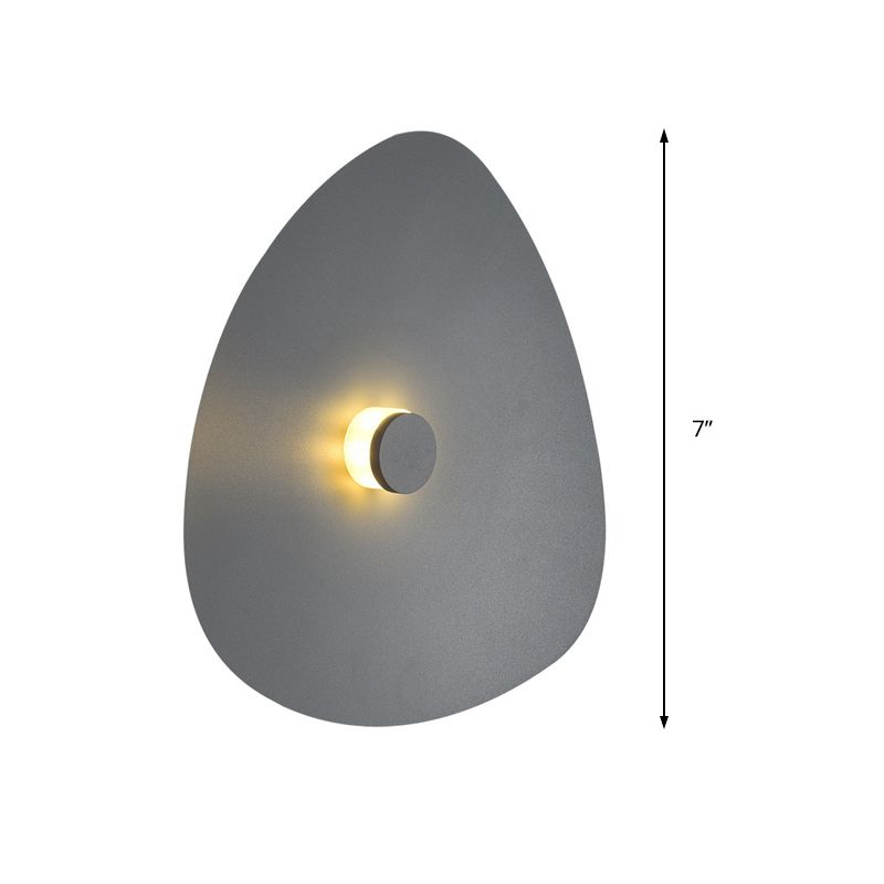 Minimal Flaky Sconce Light 7"/9"/11" Wide Acrylic LED Wall Mounted Light Fixture in Grey/White