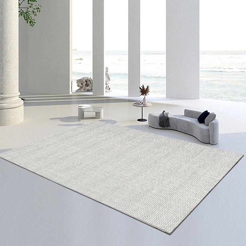 Alfombra de la línea de poliéster moderna gris alfombra de la línea de respaldo sin deslizamiento para sala de estar para sala de estar