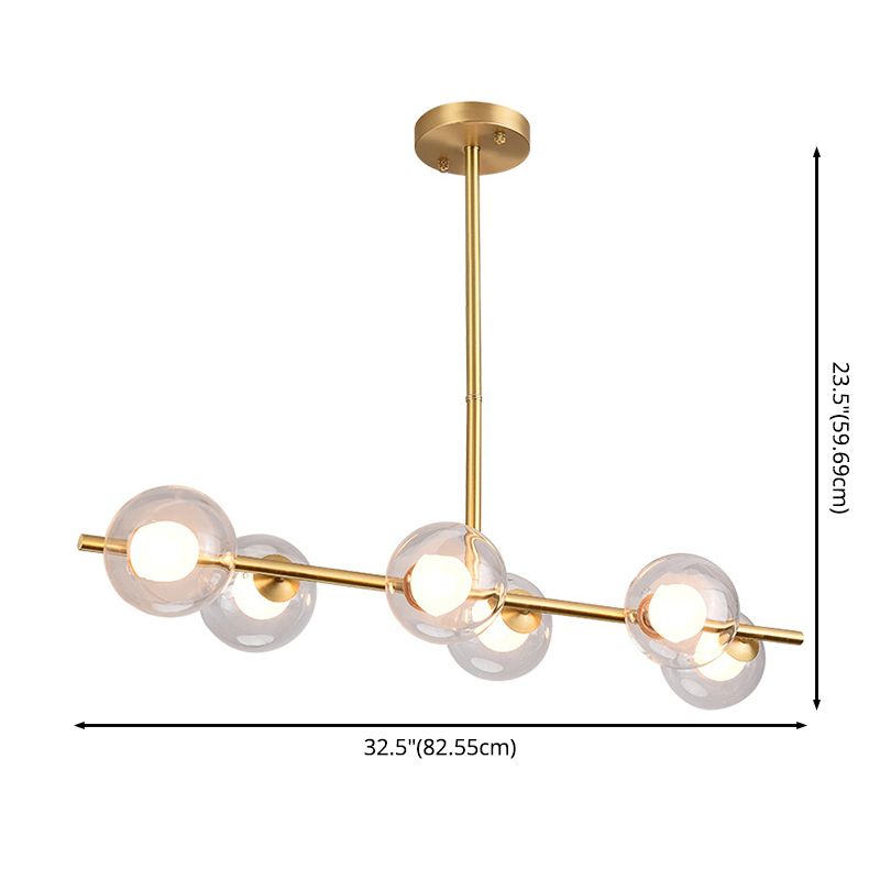 Accesorios de iluminación de Globe Island accesorios de iluminación colgante de vidrio transparente para restaurante