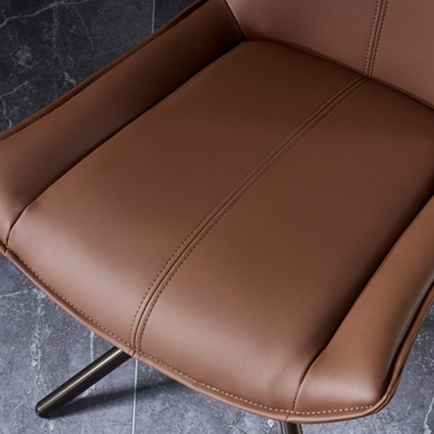 Sillas laterales de comedor con respaldo sólido de estilo industrial, sillas de comedor de cuero para cocina