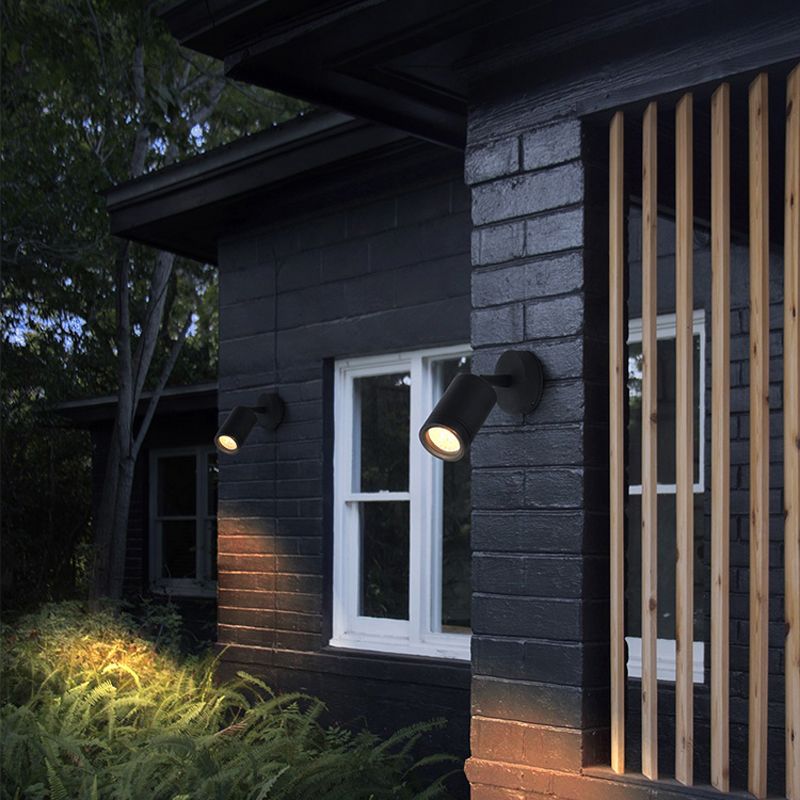 Adjustable 1 - Light Wall Mount Light Modern Wall Reading Spotlight in Dark Black