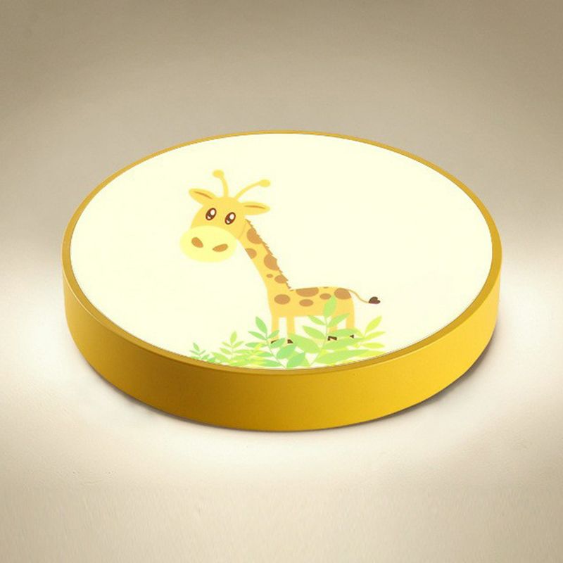 Éclairage encastré circulaire pour chambre à coucher, luminaire LED en acrylique de Style enfants avec dessin animé à motifs