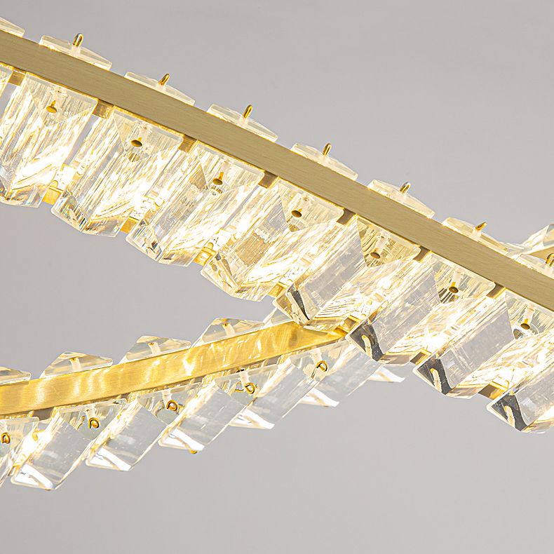 Modern 1/2-Light Golden Kitchen Island Lighting LED Ceiling Light