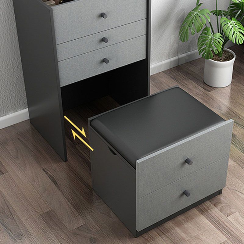 Make-up Vanity with 5 Storage Drawers 15.74" Wide Wooden Dresser