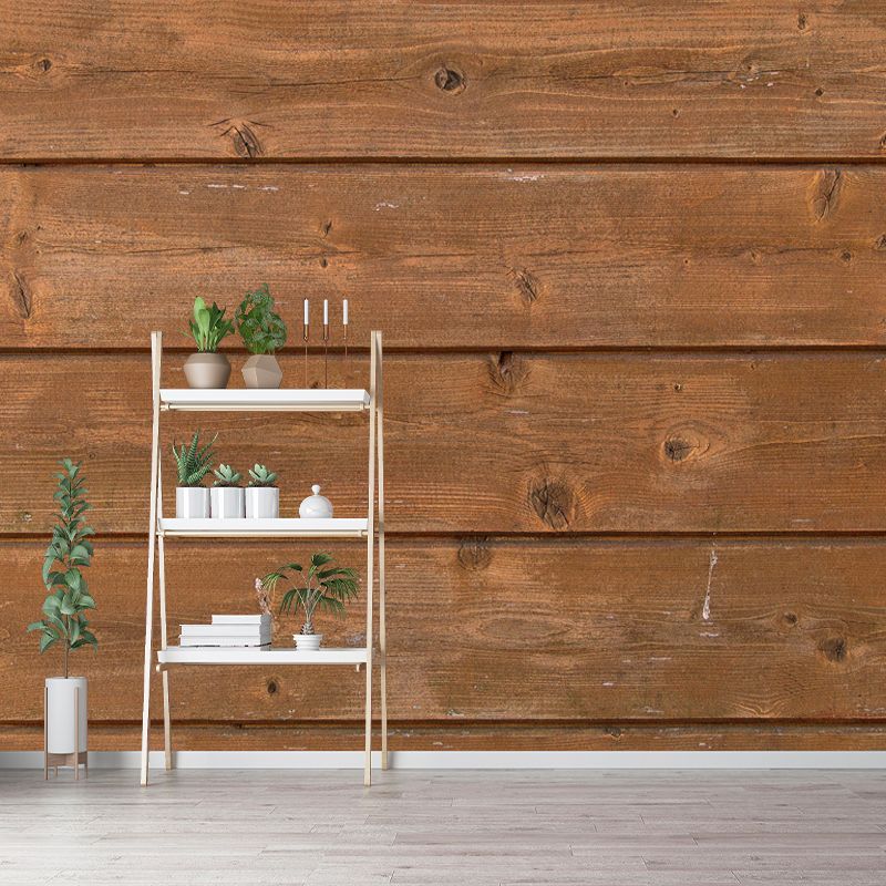 Soft Coor Wood Look Mural Industrial Wallpaper Whole Wall Decor for Kitchen