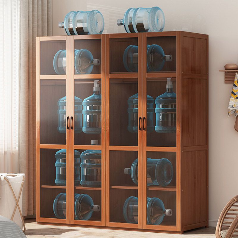 Modern Style Wardrobe Cabinet Solid Wood Clothes Rail Wardrobe Armoire