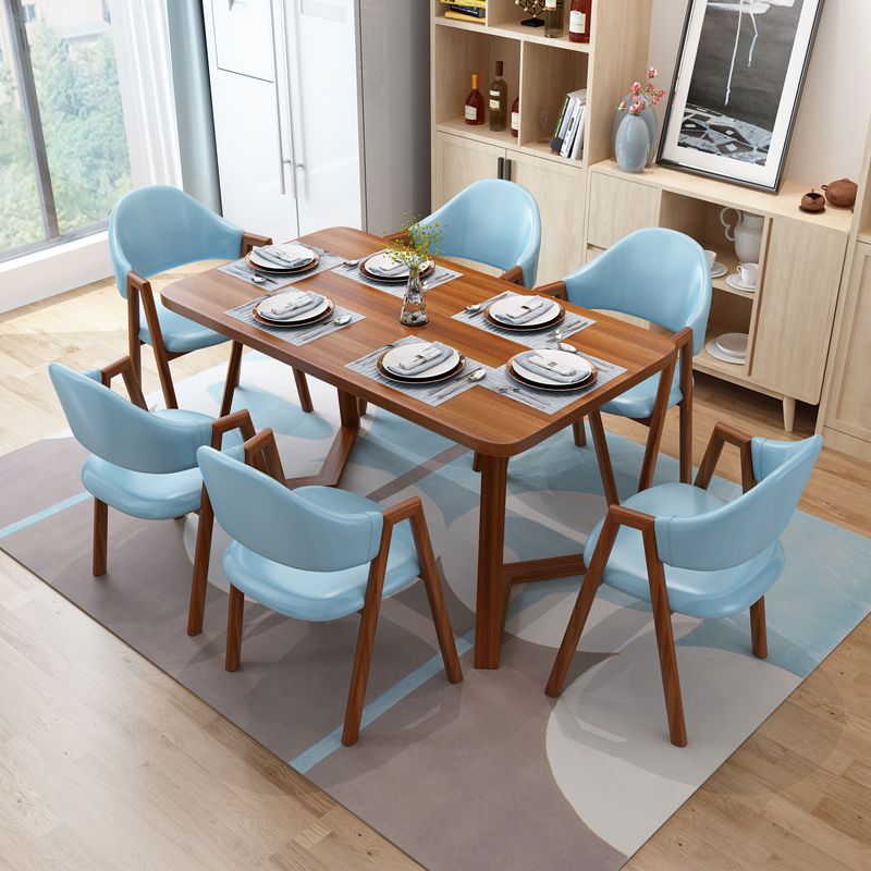 Modern 1/4/5/7 Pieces Dining Set Rectangle Wood Dining Table for Dining Room
