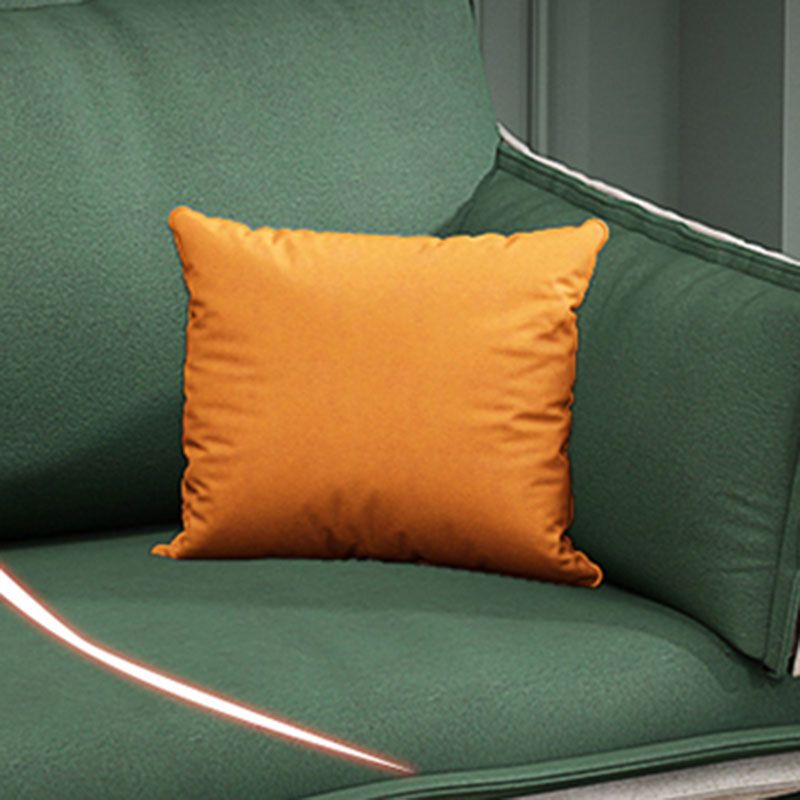 Stationary Stain Resistant Faux Leather 3-seater Pillow Top Arm Settee