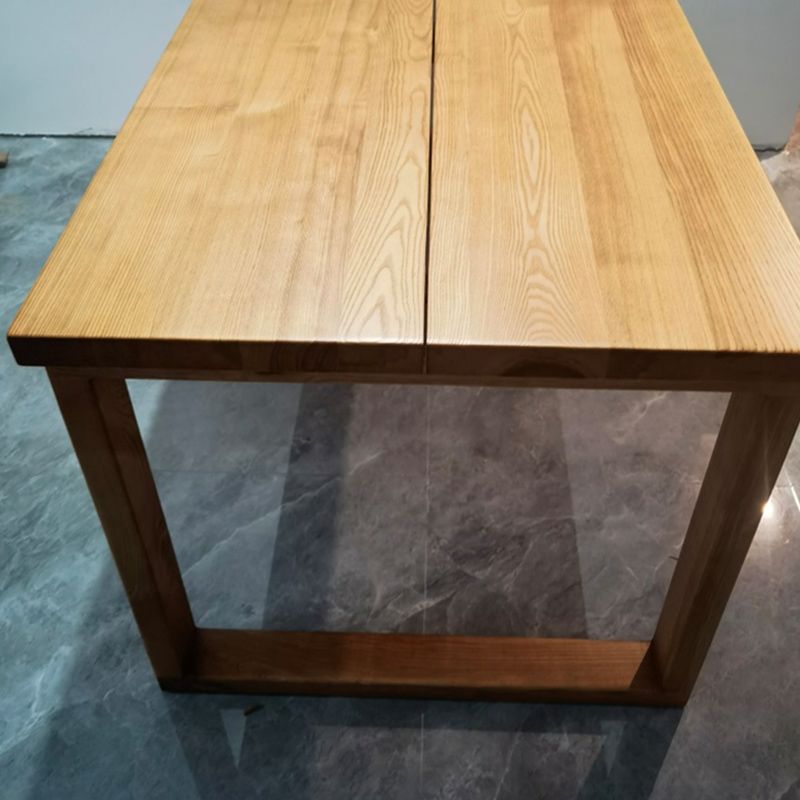 Solid Wooden Dining Table Rectangle Shape Dinner Table for Living Room