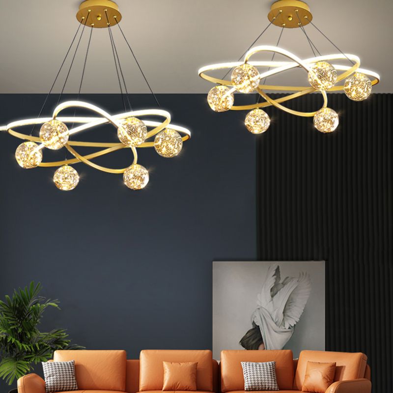 Luce di lusso in stile nordico LED a pendente sospeso per soggiorno sala da pranzo camera da letto