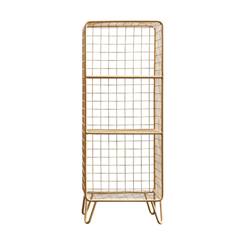 11" Wide Glam Shelf Closed Back Metal Shelves Included Bookcase